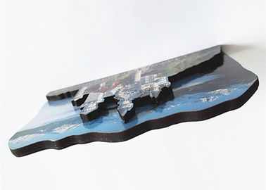 맞춤형 사진 인쇄 냉장고 자석 3D MDF 나무 냉장고 자석 개인화 사진 냉장고 자석