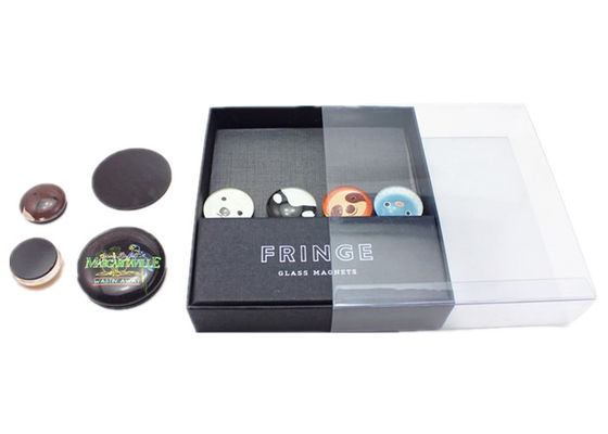 25mm 40mm 50mm 맞춤 사진 인쇄 크리스탈 유리 돔 냉장고 자석 선물 상자 포장 포함
