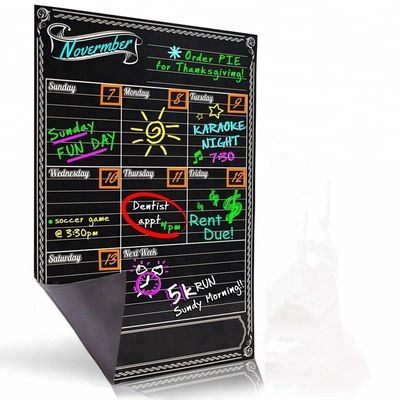 공장 직접 주문 편리한 자기 냉장고 달력 칠판 자기 부엌 달력